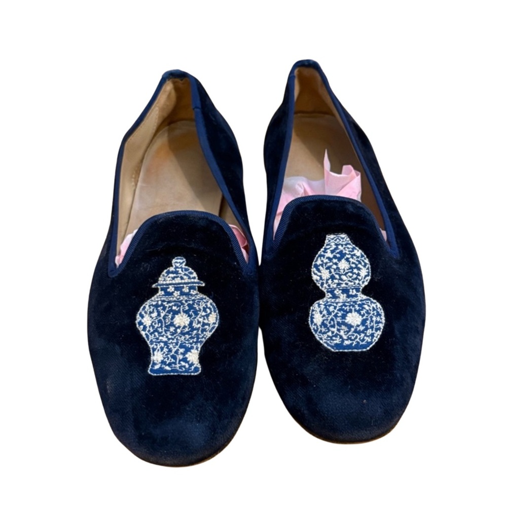Stubbs & Wootton Navy & White Loafers - Size Women’s 7.5
